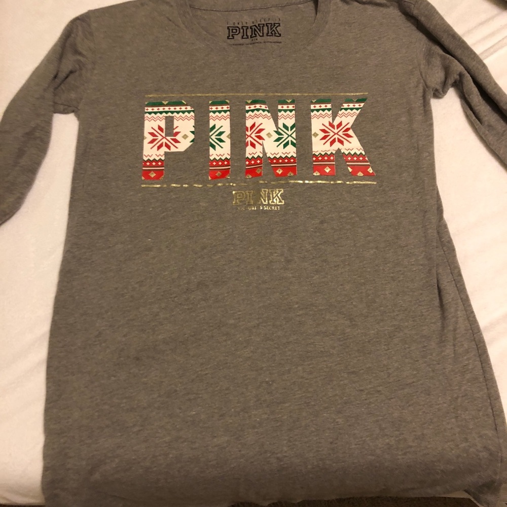 Gray Christmas patterned night gown